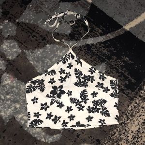 Beautiful blank and white halter top